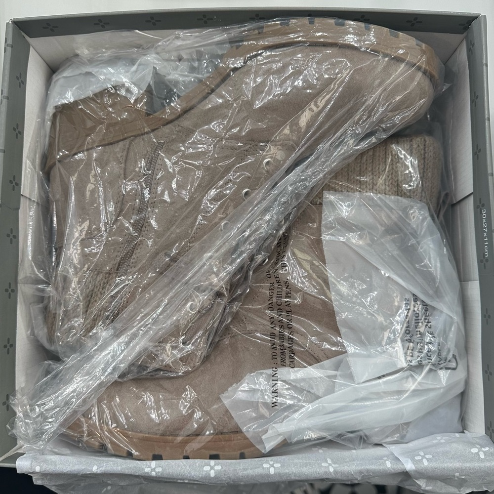 Women's Taupe Ankle Boots - Picture 7 of 8